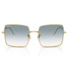 Ray-Ban Sunglasses RBR0104S 001/79 Square Reverse Gold Arista/Blue Gradient Transparent Women