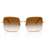 Ray-Ban Sunglasses RBR0104S 001/CB Square Reverse Gold Arista/Brown Gradient Transparent Women