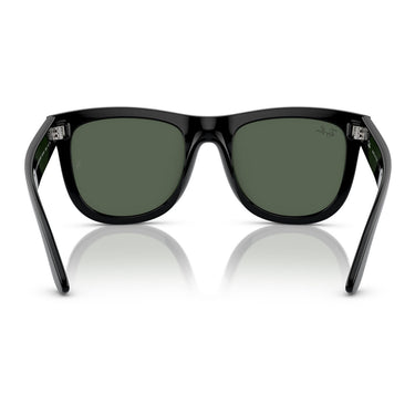 Ray-Ban Occhiali da Sole RBR0502S 6677VR Wayfarer Reverse Nero-Verde Scuro Unisex 3