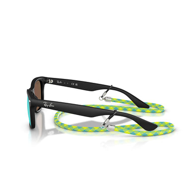 Ray-Ban Gafas de Sol RJ9052S 702855 Wayfarer Kids Negro/Verde Espejado Niños