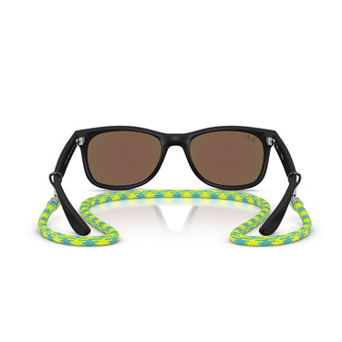 Ray-Ban Gafas de Sol RJ9052S 702855 Wayfarer Kids Negro/Verde Espejado Niños