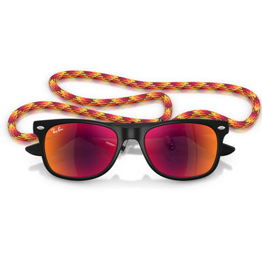 Ray-Ban Gafas de Sol RJ9052S 70286Q Wayfarer Kids Negro/Marrón Espejado Niños