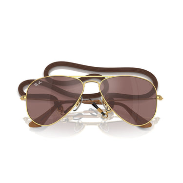 Ray-Ban Gafas de Sol RJ9506S 223/6G Junior Aviator Oro/Marrón Niños 5