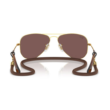Ray-Ban Gafas de Sol RJ9506S 223/6G Junior Aviator Oro/Marrón Niños 3