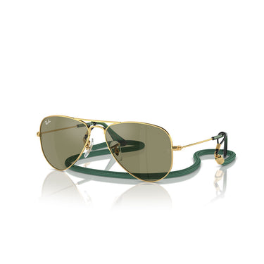 Ray-Ban Gafas de Sol RJ9506S 223/6R Junior Aviator Oro/Verde Niños 1