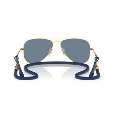 Ray-Ban Gafas de Sol RJ9506S 223/1U Junior Aviator Oro/Azul Espejado Niños