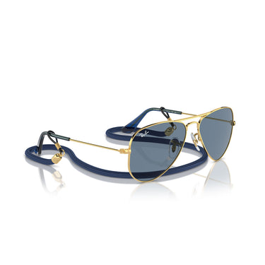 Ray-Ban Gafas de Sol RJ9506S 223/1U Junior Aviator Oro/Azul Espejado Niños