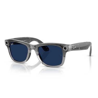 Ray-Ban Occhiali da Sole RW4012 6840MF Meta Wayfarer (Gen 2) Grigio Trasparente/Trasparente Zaffiro Unisex Fotocromatici 3