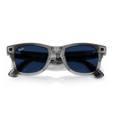 Ray-Ban Occhiali da Sole RW4012 6840MF Meta Wayfarer (Gen 2) Grigio Trasparente/Trasparente Zaffiro Unisex Fotocromatici 5