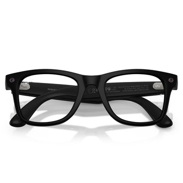 Ray-Ban Occhiali da Vista RW4011 601SSB Meta Wayfarer Gen 3 Nero Opaco/Trasparente con Filtro Luce Blu Unisex