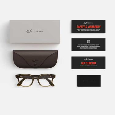 Ray-Ban Occhiali da Vista RW7002 8531 Meta Scriber Optic Beige Tortora Trasparente/Trasparente Unisex 0