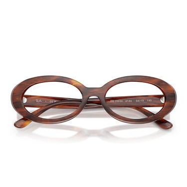 Ray-Ban Occhiali da Vista RX2223V 2144 Striato Marrone/Trasparente Donna 5