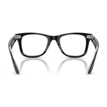 Ray-Ban Occhiali da Vista RX4340V 2034 Wayfarer Ease Nero su Trasparente/Trasparente Unisex 4