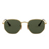 Ray-Ban Okulary Przeciwsłoneczne RB3548N 001 Sześciokątne Złote/Zielone G-15 Unisex
