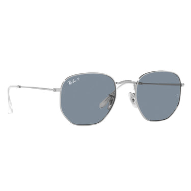 Ray-Ban Sonnenbrille RB3548N 003/02 Hexagonal Grau/Blau Unisex Polarisiert 7