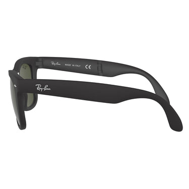 Ray-Ban Occhiali da Sole RB4105 601S Wayfarer Folding Nero Opaco/Verde G-15 Unisex 3