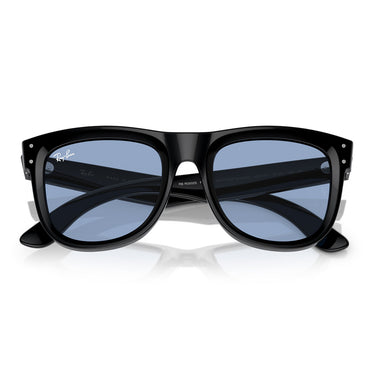 Ray-Ban Occhiali da Sole RBR0502S 667772 Wayfarer Reverse Nero/Azzurro Unisex4