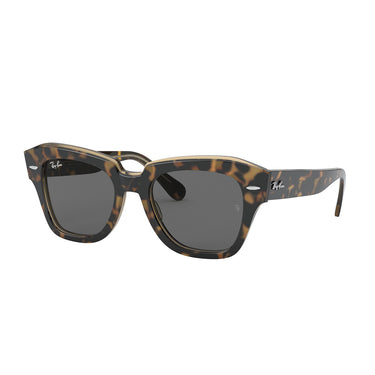 Ray-Ban Occhiali da Sole RB2186 1292B1 State Street Havana/Grigio Scuro Unisex 1