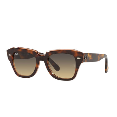 Ray-Ban Occhiali da Sole RB2186 1324BG State Street Havana/Marrone Sfumato Unisex 1