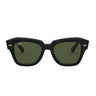 Ray-Ban Sunglasses RB2186 901/31 State Street Black-Green G-15 Unisex