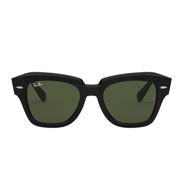 Ray-Ban Sunglasses RB2186 901/31 State Street Black-Green G-15 Unisex