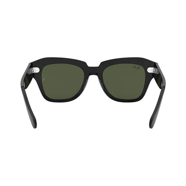 Ray-Ban Occhiali da Sole RB2186 901/31 State Street Nero-Verde G-15 Unisex 4
