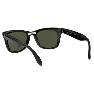 Ray-Ban Occhiali da Sole RB4105 601 Wayfarer Folding Nero/Verde G-15 Unisex4
