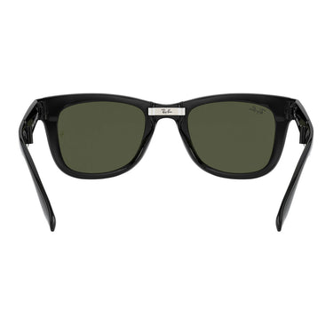 Ray-Ban Occhiali da Sole RB4105 601 Wayfarer Folding Nero/Verde G-15 Unisex5
