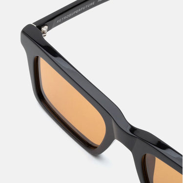 RetroSuperFuture Occhiali da Sole 1968 Refined 18E Nero Arancione Unisex 3