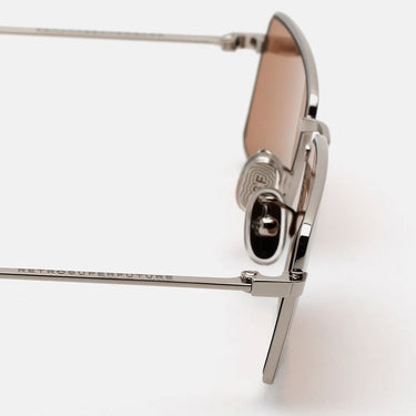 RetroSuperFuture Sonnenbrille Chopper Brown Marble BM5 Silber/Braun Verlauf Unisex