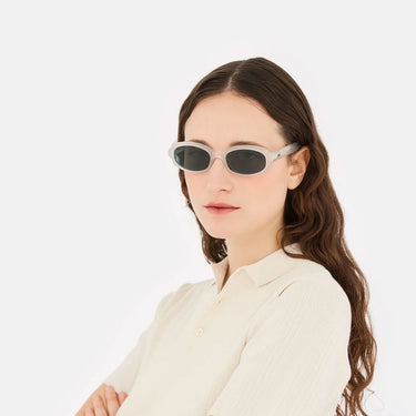 RetroSuperFuture Occhiali da Sole Esatto Nuvola YN3 Bianco Verde Unisex 4