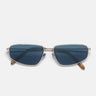 RetroSuperFuture Occhiali da Sole Isedra Graffiato NAR Argento Azzurro Unisex 