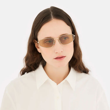 RetroSuperFuture Occhiali da Sole Isedra Senape FK5 Oro Marrone Unisex 4