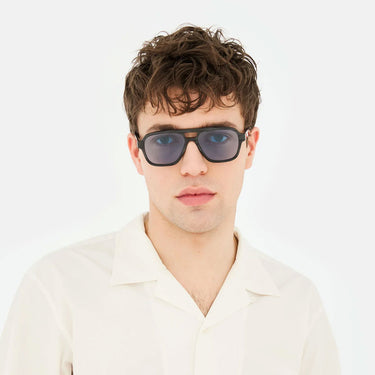 RetroSuperFuture Lunettes de Soleil Maneval Black Cat 0JT Noir/Bleu Unisexe 1