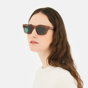 RetroSuperFuture Occhiali da Sole Sintesi Cola 1ZA Marrone Verde Scuro Unisex 4