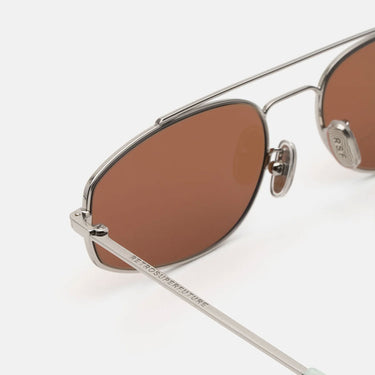 RetroSuperFuture Occhiali da Sole Tema 2.0 Bordeaux X4G Argento/Marrone Sfumato Unisex