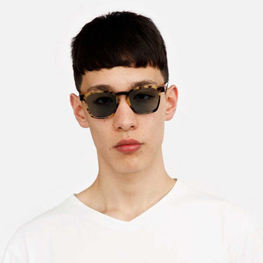 RetroSuperFuture Lunettes de Soleil Unico Cheetah V8F Havana/Blu Unisexe 1