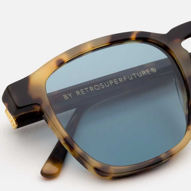 RetroSuperFuture Lunettes de Soleil Unico Cheetah V8F Havana/Blu Unisexe 3