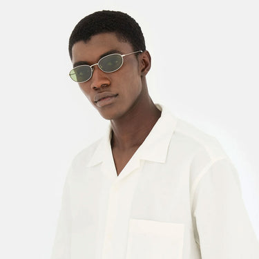RetroSuperFuture Lunettes de Soleil Uovo Classico GI9 Or/Vert Unisexe 4