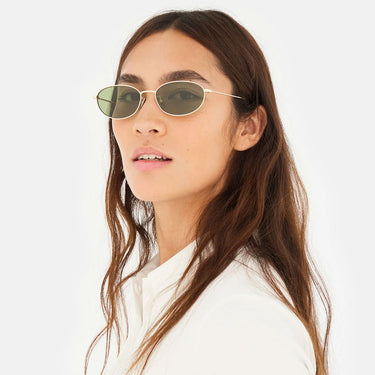 RetroSuperFuture Lunettes de Soleil Uovo Classico GI9 Or/Vert Unisexe 6