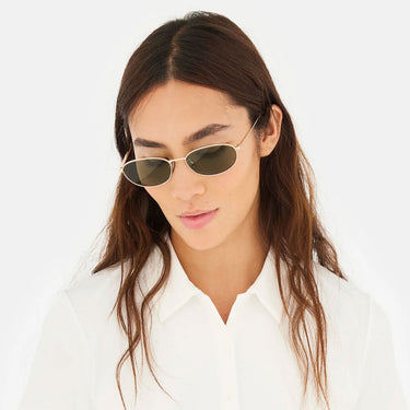 RetroSuperFuture Lunettes de Soleil Uovo Classico GI9 Or/Vert Unisexe 7