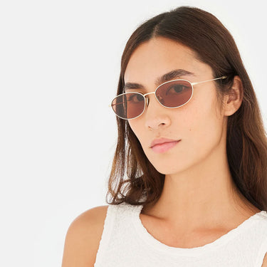 RetroSuperFuture Lunettes de Soleil Uovo Graffiato V21 Or/Rouge Unisexe 4