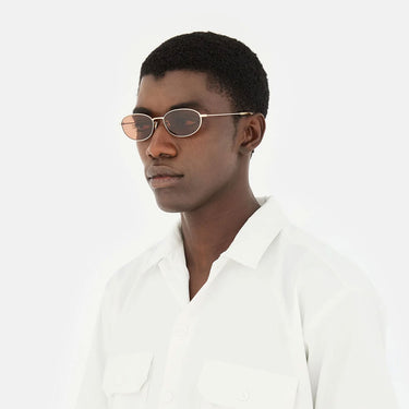 RetroSuperFuture Lunettes de Soleil Uovo Graffiato V21 Or/Rouge Unisexe 5