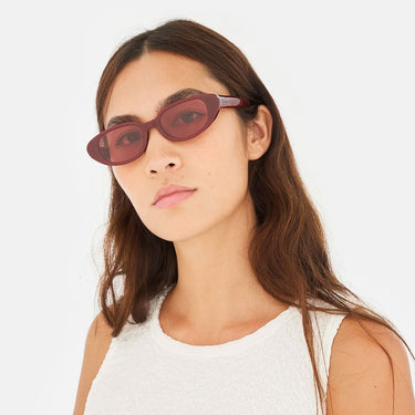 RetroSuperFuture Occhiali da Sole Vega Bordeaux AN3 Rosso Rosso Unisex  5