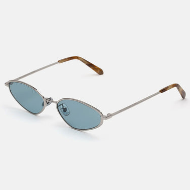 RetroSuperFuture Occhiali da Sole Zyra Graffiato COC Argento Azzurro Unisex  2