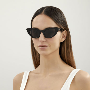 Saint Laurent Okulary Przeciwsłoneczne SL 213 LILY 001 Czarny/Szary Damskie 3