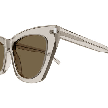 Saint Laurent Lunettes de Soleil SL 214 KATE 032 New Wave Beige/Marron Femme 3