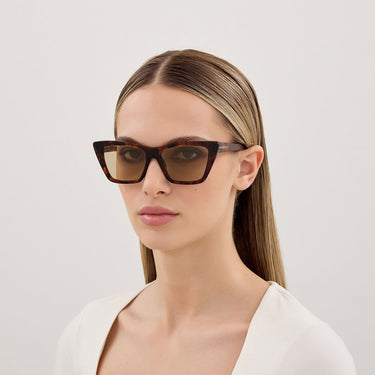Saint Laurent Lunettes de Soleil SL 276 MICA 064 New Wave Marron/Marron Femme