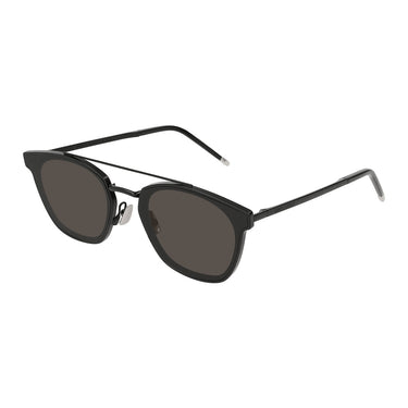 Saint Laurent Lunettes de Soleil SL 28 METAL 001 Noir Gris Unisexe 2