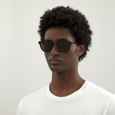 Saint Laurent Lunettes de Soleil SL 28 METAL 001 Noir Gris Unisexe 3